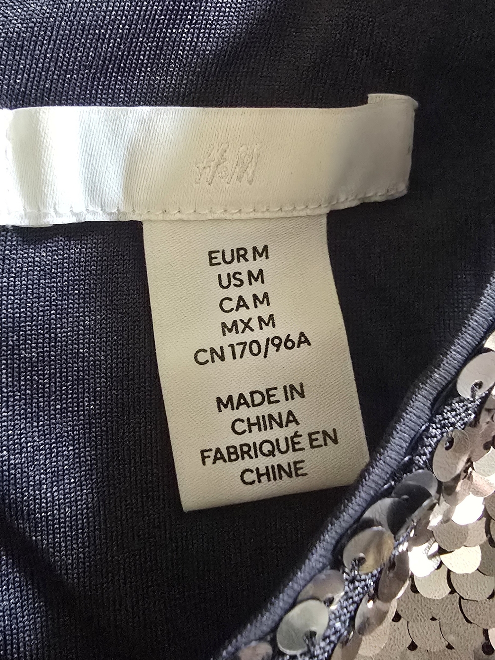H&M Sequin Top